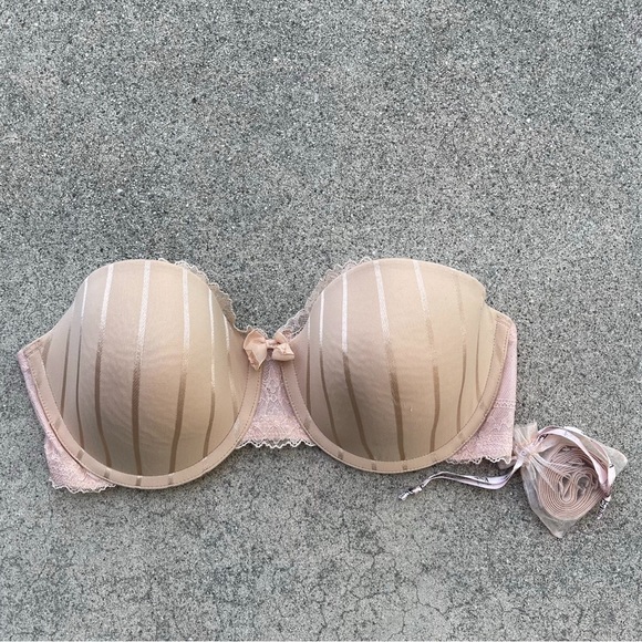 FELINA Strapless Convertible Underwire Tan Nude 36D new without tags - Picture 4 of 4